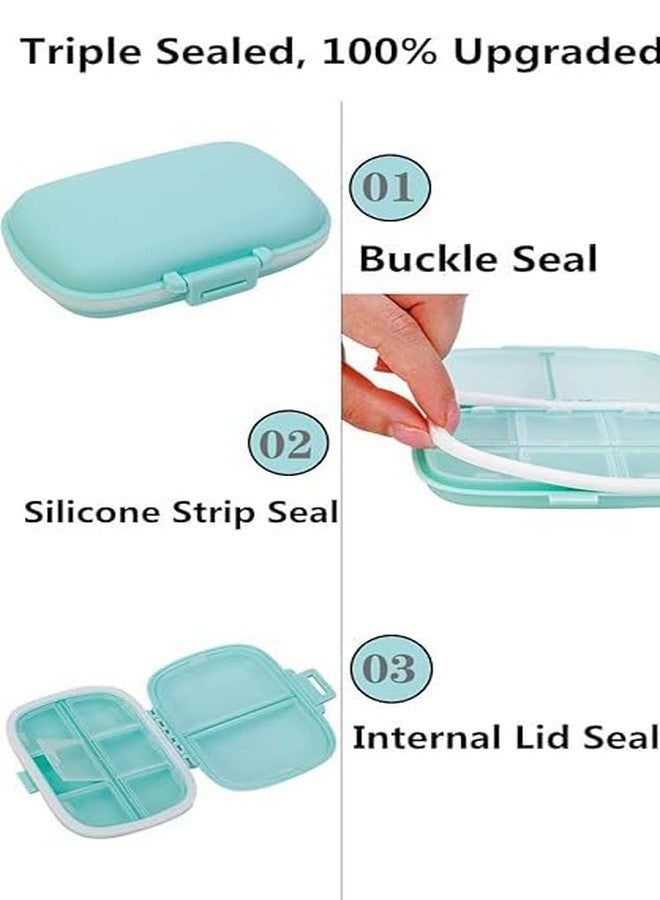 JAMBUVANTI Portable Pill Case Daily Pill Organizer, pill storage box travel size cute little daily medicine portable personal storage 8 Compartments Travel Pill Organizer MULTICOLOR - Image 4